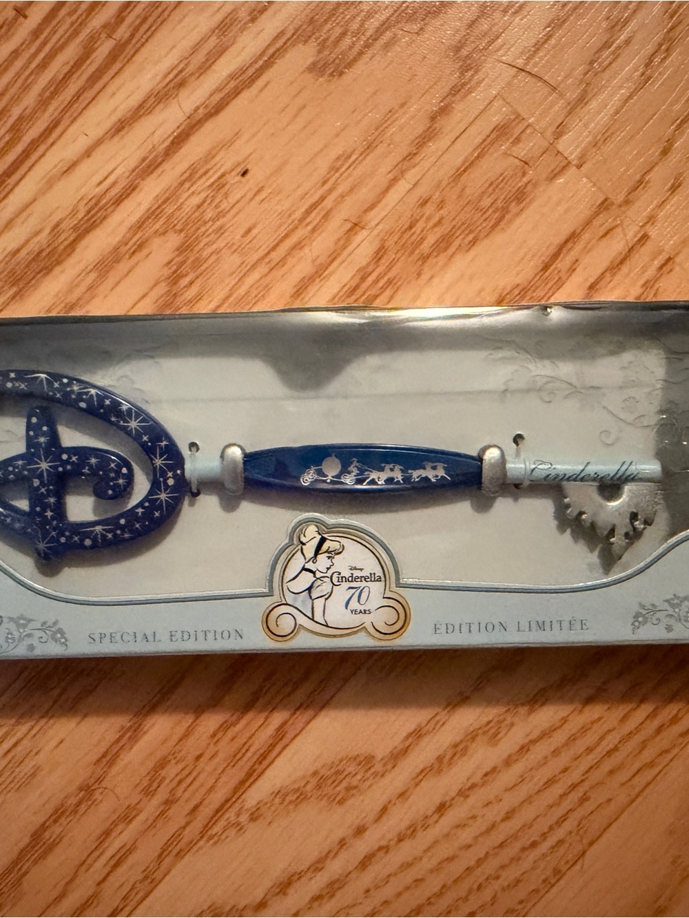 Disney Blue Cinderella 70th Anniversary Decorative Key